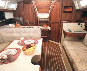 Main cabin view looking aft