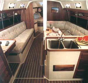 Main cabin, view looking forward